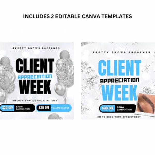 Canva Customer Appreciation Sale Flyer DIY Hair Flyer Template Client Appreciation Specials E Flyer Canva New Client Deals E Flyers