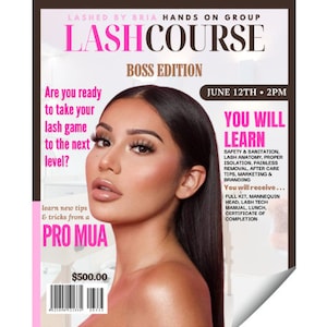 Canva Lash Class Flyer Template/ DIY Lash Course E-Flyer/ IG Nail Class Flyer/ Digital 1on1 Hair Course Flyer/ Group Makeup Class Flyer