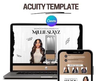 Canva Acuity Scheduling Template Hairstylist Acuity Website Template Design DIY Acuity Booking Template For Hairstylist Website Template