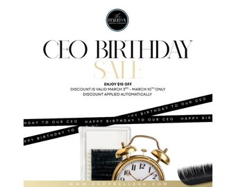 Canva Lash Tech Birthday Flyer Template DIY CEO Lash Tech Sale Flyer Lash Tech E-Flyer Template Lash Deals Flyer Anniversary Sale