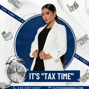 Canva Tax Season Flyer Template/ White & Silver Tax Time Flyer/ Editable Tax Repair Business E-Flyer/ DIY Tax Services Instagram Post