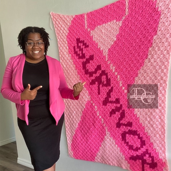 Crochet Breast Cancer Blanket Pattern Etsy