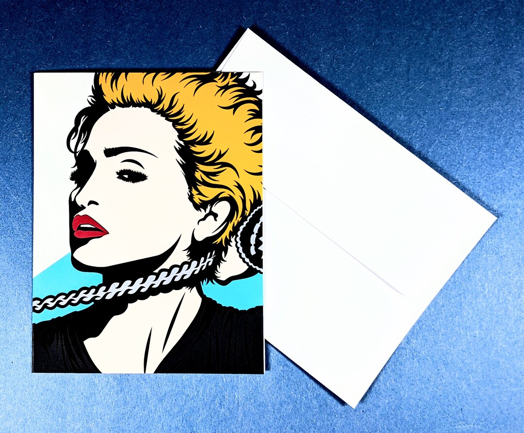 Madonna Greeting Card Madonna Birthday Card Madonna - Etsy