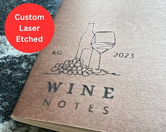 Personalized Wine Travel Journal A4 Size