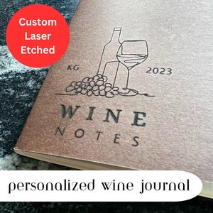 Personalized Wine Travel Journal A4 Size