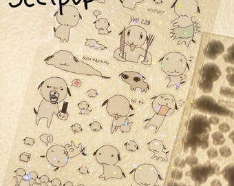 Holographic Seel Dog Sticker Sheet