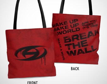 Break the Wall Tote Bag, ATEEZ Merch, Guerilla, Atiny, Make A Move, The World EP.1 Movement, Kpop Tote