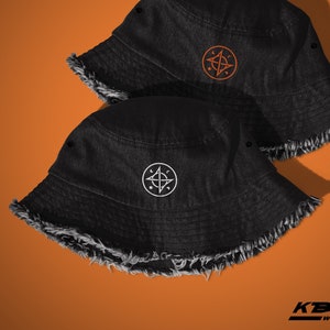★ATEEZ★【KIRTIMUKHA】★Patch Oriental Fabric Bucket Ha.t★ Ateez Thunder Beanie, World Tour, Smile, Like A Thunder