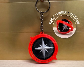 Stray Kids Compass Keychain, Gyroscope Fidget Spinner, 3D Printed