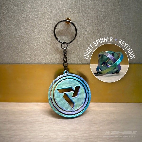 Seventeen Logo Keychain, gyroscope fidget spinner, 3D printed, Kpop, Carat, SVT