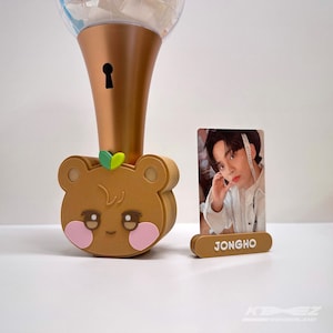 Aniteez JJONGbear Lightstick Stand, Jongho, Ateez Lightiny Holder for Version 1 or 2