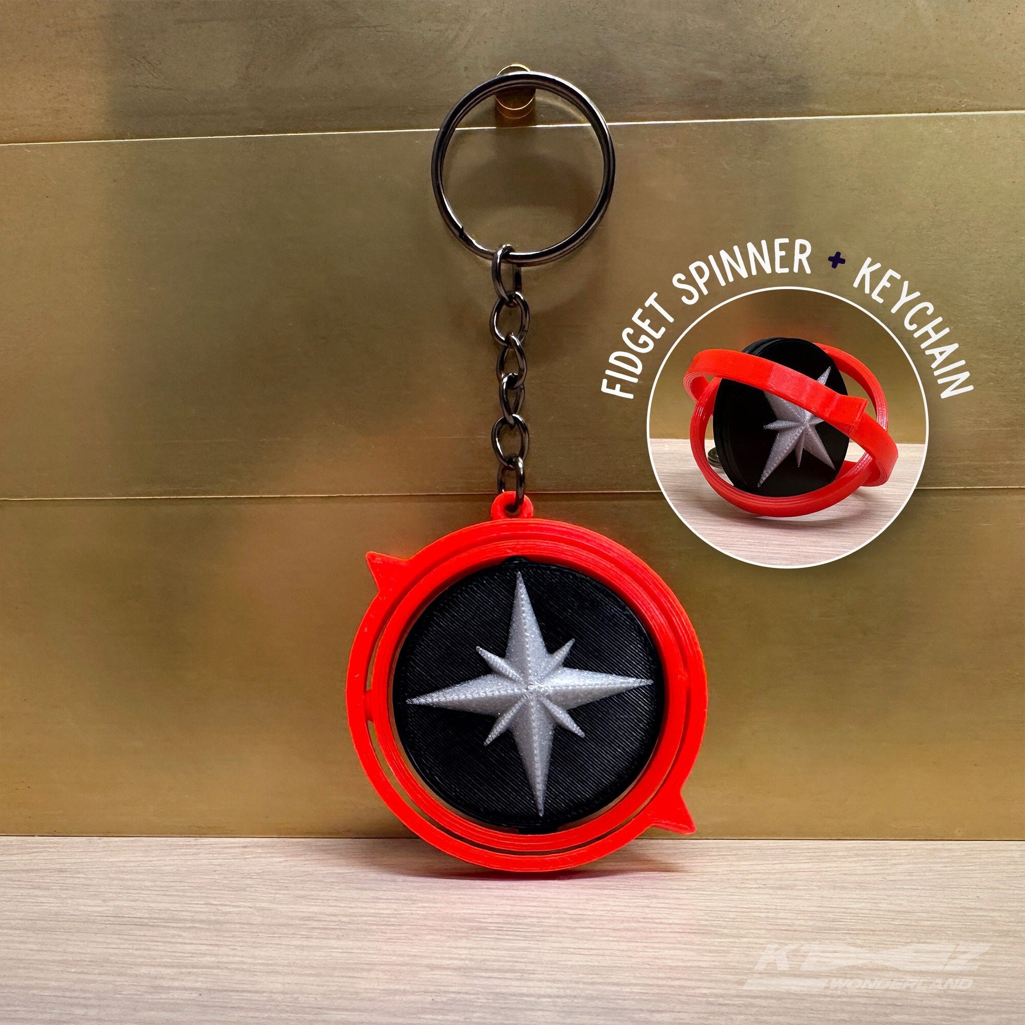 Stray Kids Compass Keychain, Gyroscope Fidget Spinner, 3D Printed