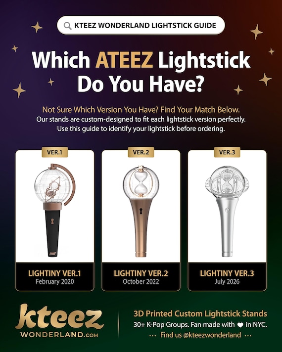 ATEEZ Lightiny Holder / Photo Card Stand / 8 Makes 1 Team / Atiny