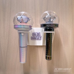 Seventeen Caratbong Wall Mount, Aju Nice Lightstick Wall Holder for Ver. 2 and Ver. 3, Light Stick Display