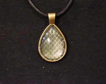 Teardrop Snakeskin Pendant