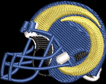 LA Football Helmet Embroidery Design File Pattern Dst Exp Jef Pes