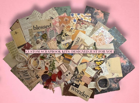 Personalized Scrapbook Kits | Scrapbook | Scrapbooking | Ephemera | Junk Journal | Junk Journal Kits | Scrapbook stickers | Scrapbook paper