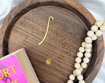Celestial bookmark charm, bookmarks, bookmark dangle charm, charm bookmark, sun bookmark, celestial bookmark, gift for readers,