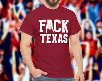 Grappig shirt Oklahoma, shirt F*ck Texas, achterklepkleding Oklahoma, cadeau voetbalfan, shirt achterklep college