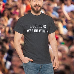 Camiseta "Solo espero que mi apuesta combinada sea buena", camiseta divertida de Las Vegas, camiseta de apuestas deportivas, camiseta de juego, regalo para él, camisetas de viaje a Las Vegas, camiseta de jugador
