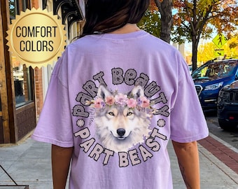 Part Beauty Part Beast Shirt, Comfort Colors, Gym Girl Shirt, Pump Cover Shirt, Weightlifting Shirt, Oversized Workout Tee, Cute Gym Clothes