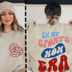 In My Sports Mom Era Sweatshirt, Football Mom, Soccer Mom, Baseball Mom, Sports Mom Crewneck, Sports Mama, Game Day Sweatshirt, Hockey Mom
