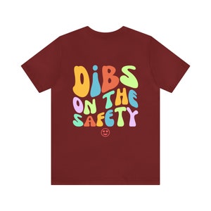 Dibs On The Sicherheit Shirt - Fußball Freundin Tee - Fußball Frau - Fußballspieler Geschenk - Lustiges Fußball Shirt - American Football Shirt Cardinal