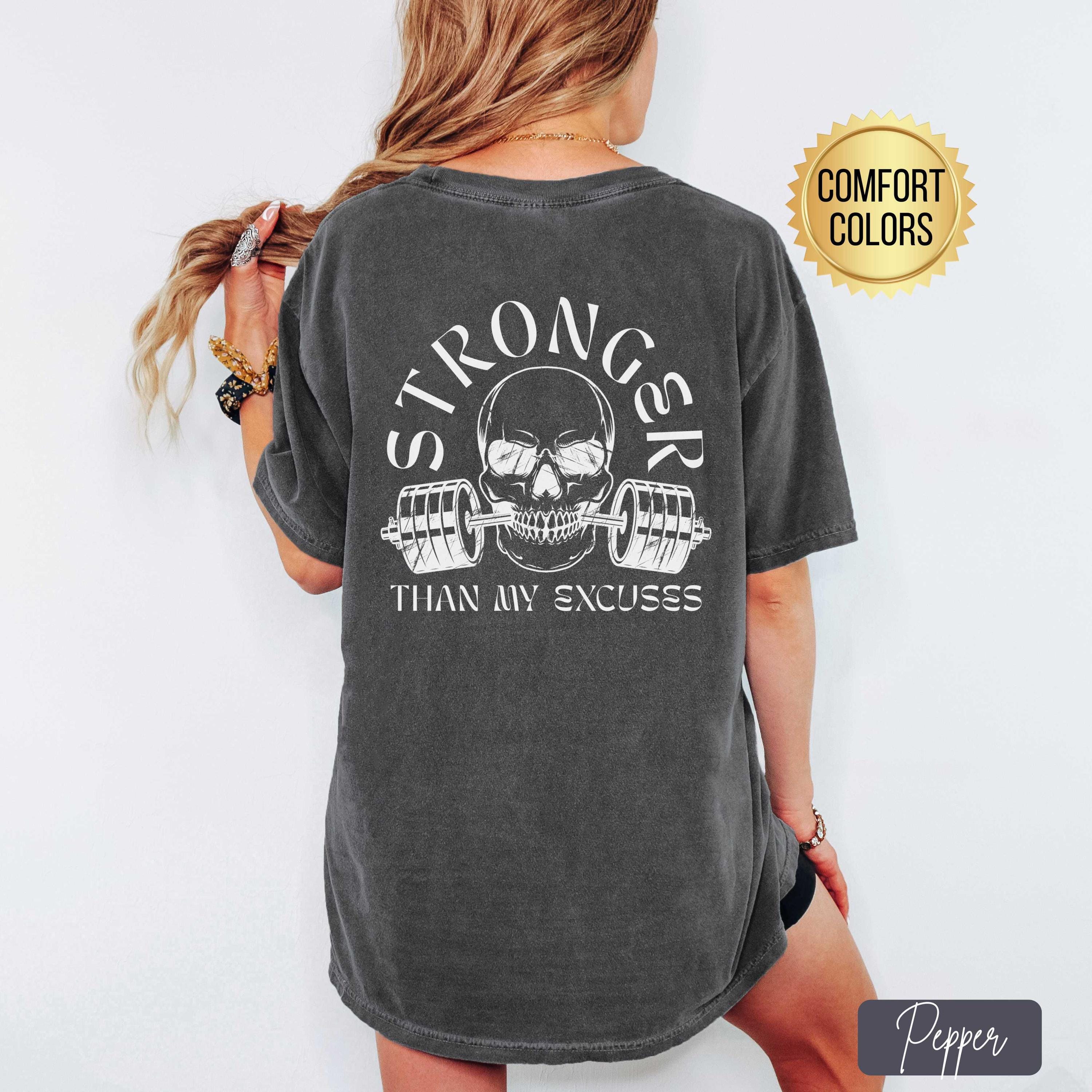 T-shirt Uomo Stronger Than Excuses | 100% Cotone Palestra Sollevamento | SWPS