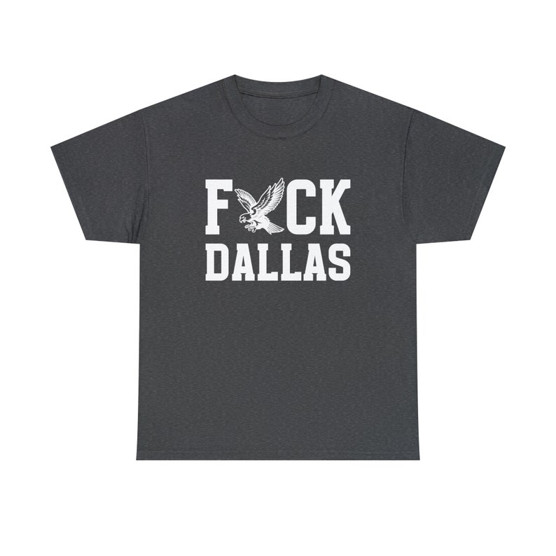 Koszulka Philadelphia, Koszulka F*ck Dallas, Koszulka na mecz futbolowy, Odzież na imprezę Philly Tailgate, Zabawna koszulka piłkarska Dark Heather