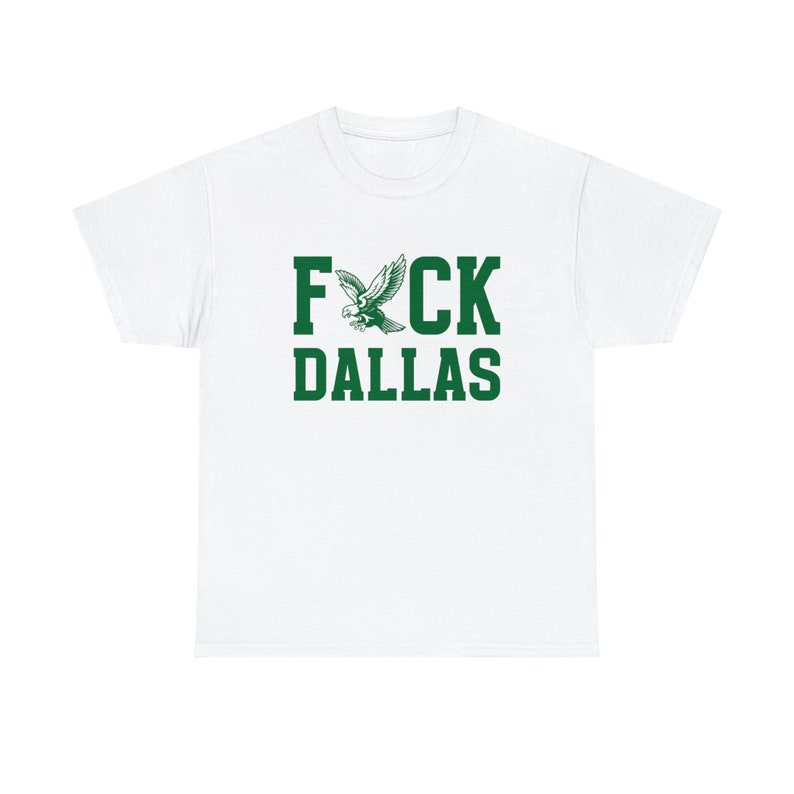 Koszulka Philadelphia, Koszulka F*ck Dallas, Koszulka na mecz futbolowy, Odzież na imprezę Philly Tailgate, Zabawna koszulka piłkarska White