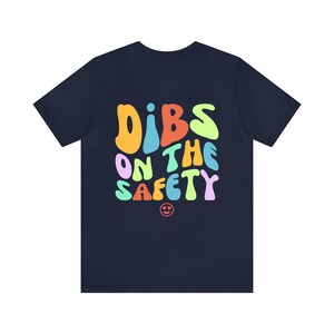 Dibs On The Sicherheit Shirt - Fußball Freundin Tee - Fußball Frau - Fußballspieler Geschenk - Lustiges Fußball Shirt - American Football Shirt Navy