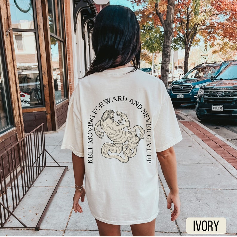 Never Give Up Shirt, Ivory Comfort Colors Shirt, Gym Pump Cover, Workout Shirt, Gym Tshirt, Gift for Him, Fitness Gift, Weightlifting Shirt, Muscle Mommy