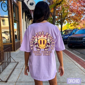 Trust The Process Good Things Take Time Shirt, Orchid Comfort Colors Shirt, Muscle Mommy Shirt, Gym Pump Cover, Powerlifting Shirt, Workout Shirt, Personal Trainer Gift, Vintage Gym Shirt