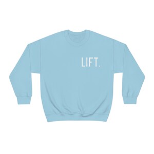 Lifting Pump Cover | Cute Workout Sweatshirt | Womens Fitness Hoodie | Weightlifting Hoodie | Women Lifting Sweatshirt Light Blue