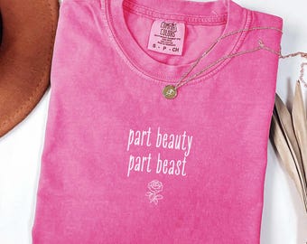 Part Beauty Part Beast Comfort Colors® Shirt, Gym Pump Cover, Mommy Muscle, Weightlifter Gifts, Cute Workout Shirt, Trendy Fitness Lover Tee