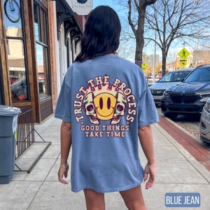 Trust The Process Good Things Take Time Shirt, Blue Jean Comfort Colors Shirt, Muscle Mommy Shirt, Gym Pump Cover, Powerlifting Shirt, Workout Shirt, Personal Trainer Gift, Vintage Gym Shirt