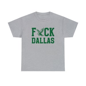 Koszulka Philadelphia, Koszulka F*ck Dallas, Koszulka na mecz futbolowy, Odzież na imprezę Philly Tailgate, Zabawna koszulka piłkarska Sport Grey