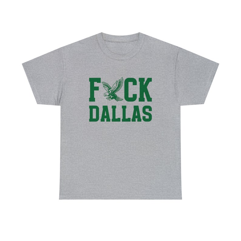 Koszulka Philadelphia, Koszulka F*ck Dallas, Koszulka na mecz futbolowy, Odzież na imprezę Philly Tailgate, Zabawna koszulka piłkarska Sport Grey