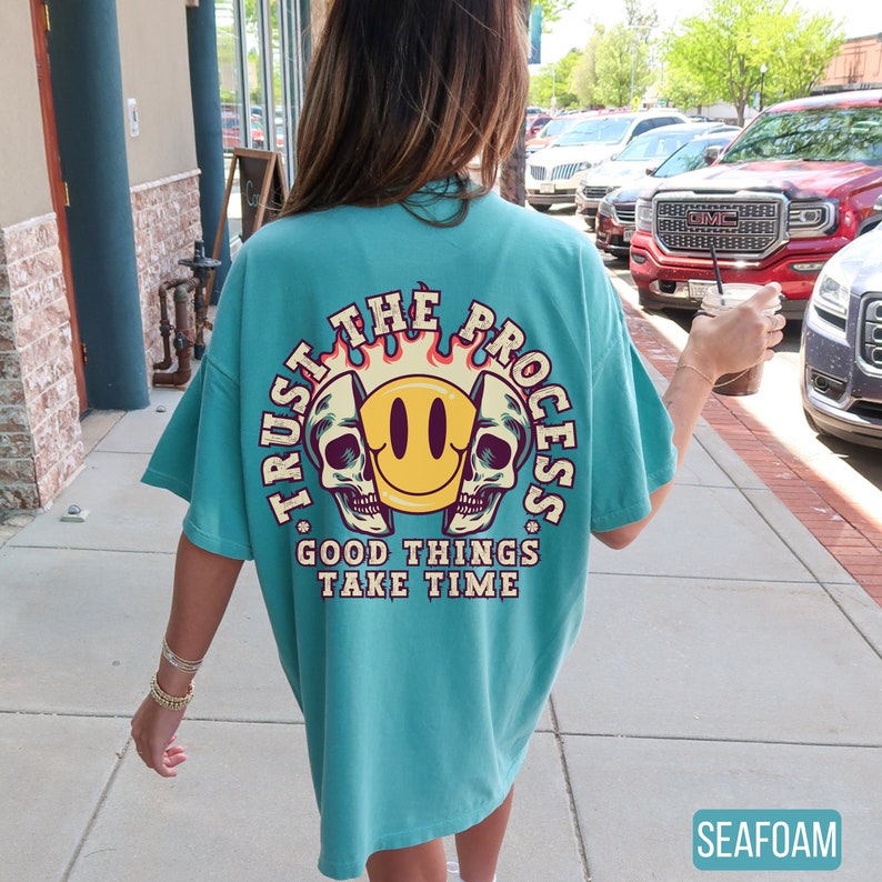 Trust The Process Good Things Take Time Shirt, Seafoam Comfort Colors Shirt, Muscle Mommy Shirt, Gym Pump Cover, Powerlifting Shirt, Workout Shirt, Personal Trainer Gift, Vintage Gym Shirt
