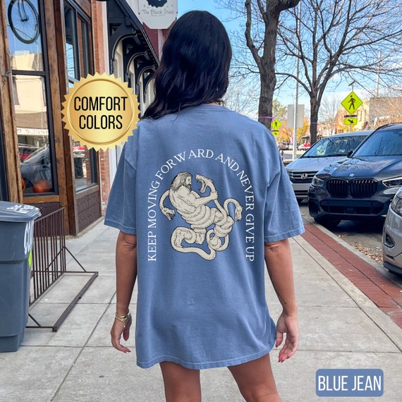 Never Give Up Shirt, Comfort Color Shirt, Gym Pump Cover, Workout Shirt, Gym Tshirt, Gift for Him, Fitness Gift, Weightlifting Shirt