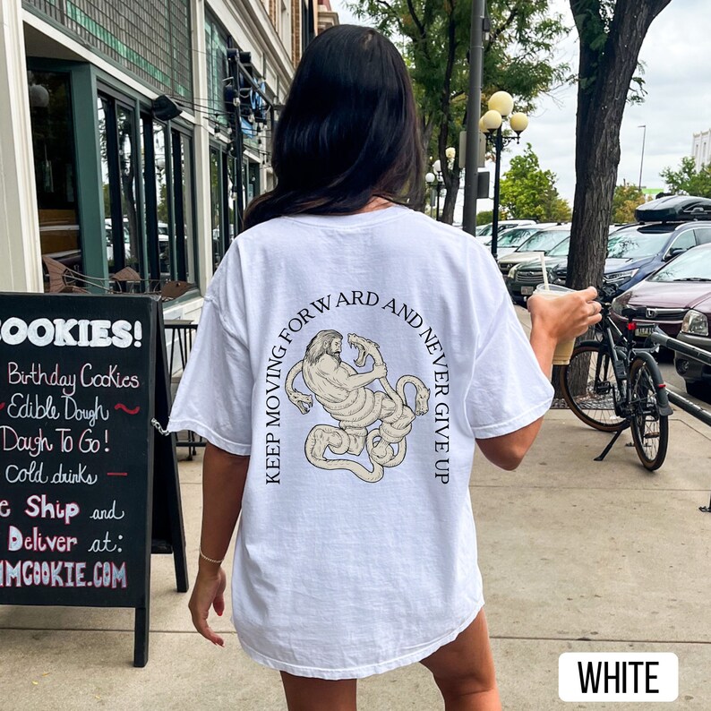 Never Give Up Shirt, White Comfort Colors Shirt, Gym Pump Cover, Workout Shirt, Gym Tshirt, Gift for Him, Fitness Gift, Weightlifting Shirt, Muscle Mommy