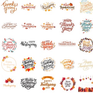 25 imagens: Ação de Graças, Frases de Feliz Ação de Graças, Citações Clipart/PNG SOMENTE Pacote, Download Digital, Download Instantâneo, Designs Ukiyo [2]