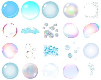 Bubbles, Translucent, Transparent, Water PNG ONLY | Printable Art | Clipart | Sublimation | Instant Download | Digital
