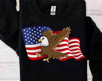 Patriotyczny orzeł PNG Klipart, Ameryka, 4 lipca (natychmiastowe pobranie)