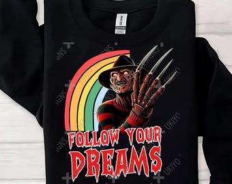 Halloween, terror, temporada de sustos, inspirado en películas, sueños de Freddy PNG SOLAMENTE/ Imágenes prediseñadas imprimibles/ Sublimación/ Descarga digital instantánea [11]
