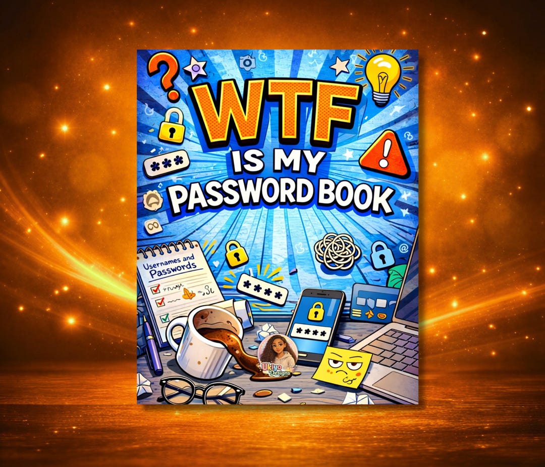 WTF is My Password Book, Login Tracker (digital PDF) | 8x10’’ - Etsy