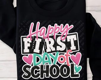 5 First Day of School PNG Bundle | Cute Back to School Clipart | Happy School Sublimation PNG | Teacher Student Digital Download [20]