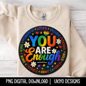 LGBTQ, Você é o suficiente, Direitos dos homossexuais, Direitos humanos, Amor é amor, Orgulho, PNG queer SOMENTE | Arte para impressão | Sublimação | Download digital instantâneo