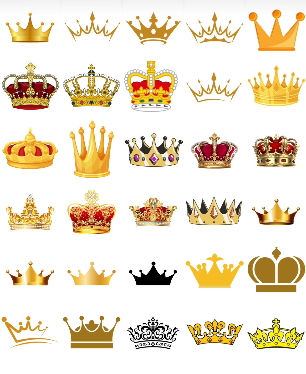 Gold Crown, Royalty, Regal, Elegant, Majestic, Luxury PNG ONLY| Printable Art| Sublimation| Instant Digital Download [1]