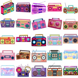 65+ images: Boom Box Clipart/PNG ONLY Bundle, Digital Download, Instant Download, Ukiyo Designs